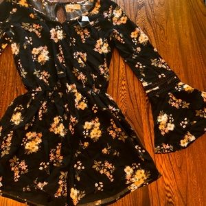 Black floral Hollister dress